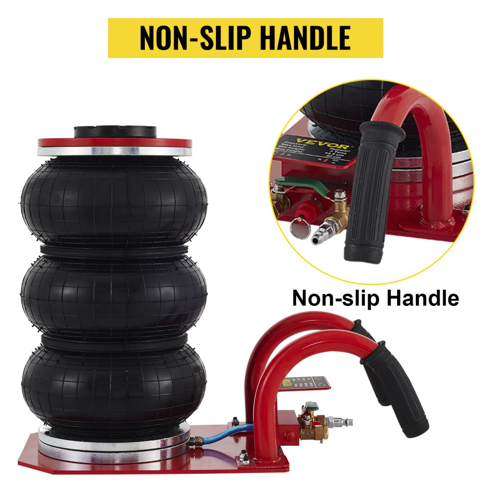 VEVOR 3Ton Cric Pneumatico Colore Rosso Pressa Aria Strumenti di sollevamento per auto Martinetto Pneumatico Sollevatore pneumatico Veloce per Sollevare L'auto