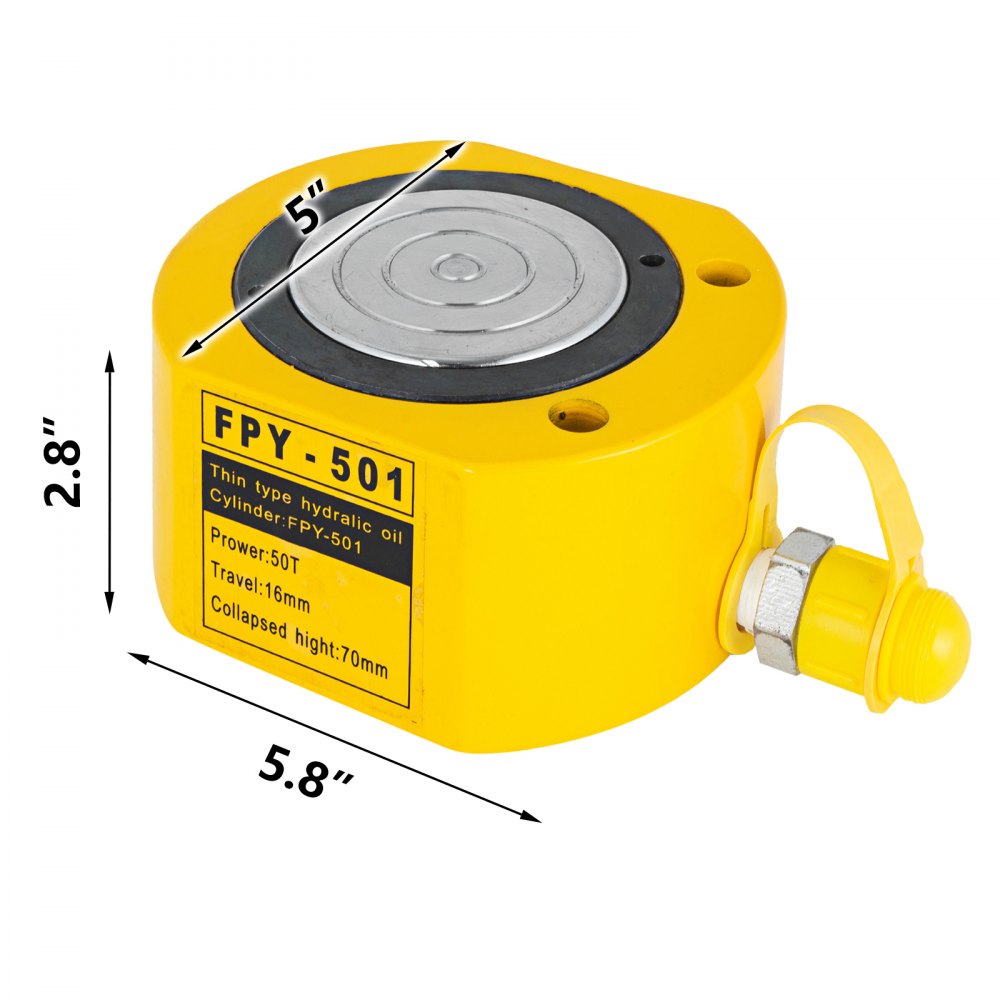 50t 16mm Cric Idraulico A Bottiglia Cric Cricco Ultrasottile Sollevatore