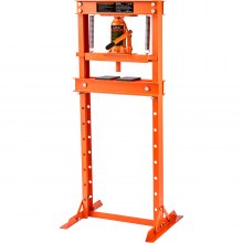 VEVOR Pressa Idraulica a Pavimento da Officina Garage Forza di Pressatura Massima di 12 Tonnellate, Pressa Idraulica da Officina Manuale Corpo in Acciaio al Carbonio Altezza Regolabile tra 40-705 mm