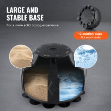 VEVOR Speed ​​​​Trainer da boxe, Sacco da boxe con supporto, Sacco da boxe reflex per adolescenti e adulti, Set di sacco da boxe regolabile in altezza con guanti, Sacco da boxe per allenamento nero