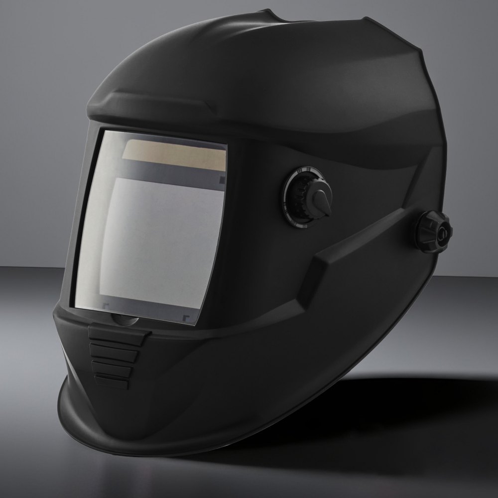 VEVOR Casco per Saldatura Auto-Oscurante, Cappuccio per Saldatura Energia Solare Colori Reali da 100 x 80 mm, 4 Sensori ad Arco, Tonalità 4/5-9/9-13 per Rettifica TIG MIG ARC, Serie METIS