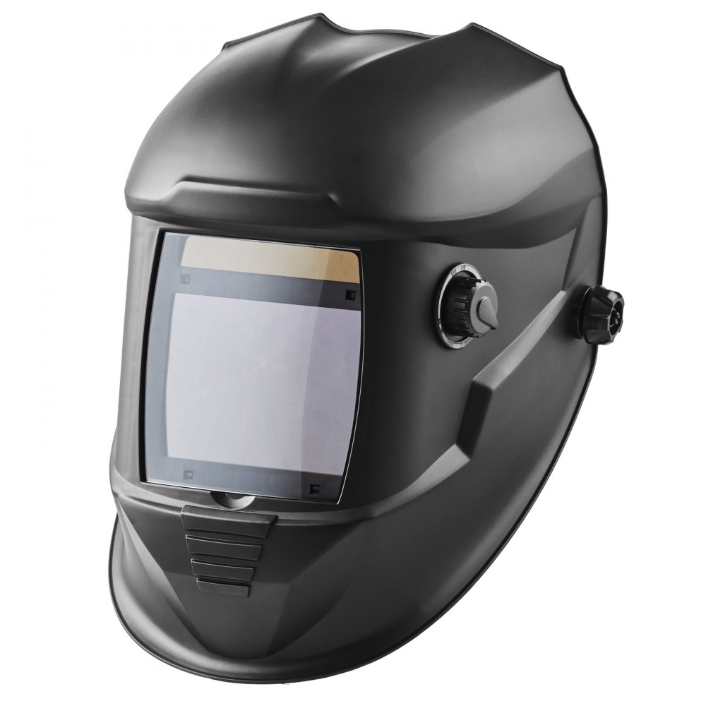 VEVOR Casco per Saldatura Auto-Oscurante, Cappuccio per Saldatura Energia Solare Colori Reali da 100 x 80 mm, 4 Sensori ad Arco, Tonalità 4/5-9/9-13 per Rettifica TIG MIG ARC, Serie METIS