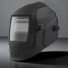VEVOR Casco per Saldatura Auto-Oscurante, Cappuccio per Saldatura Energia Solare Colori Reali da 93 x 43 mm, 2 Sensori ad Arco, Tonalità 4/9-13 per Molatura TIG MIG ARC, Nero Opaco
