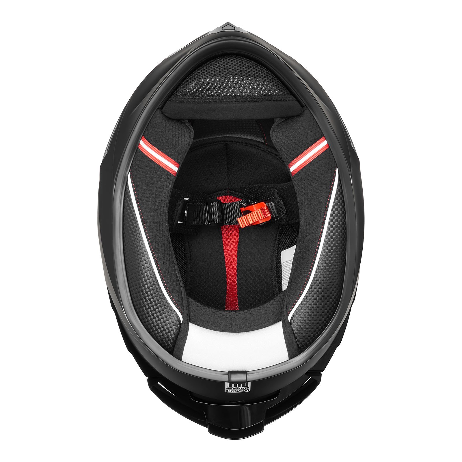VEVOR Casco Integrale da Moto, Casco con Visiera Trasparente Taglia L Omologato ECE 22,06 DOT Integrale con Tasca per Altoparlante Bluetooth, Motociclista, Calotta in ABS, Strato in EPS, Nero