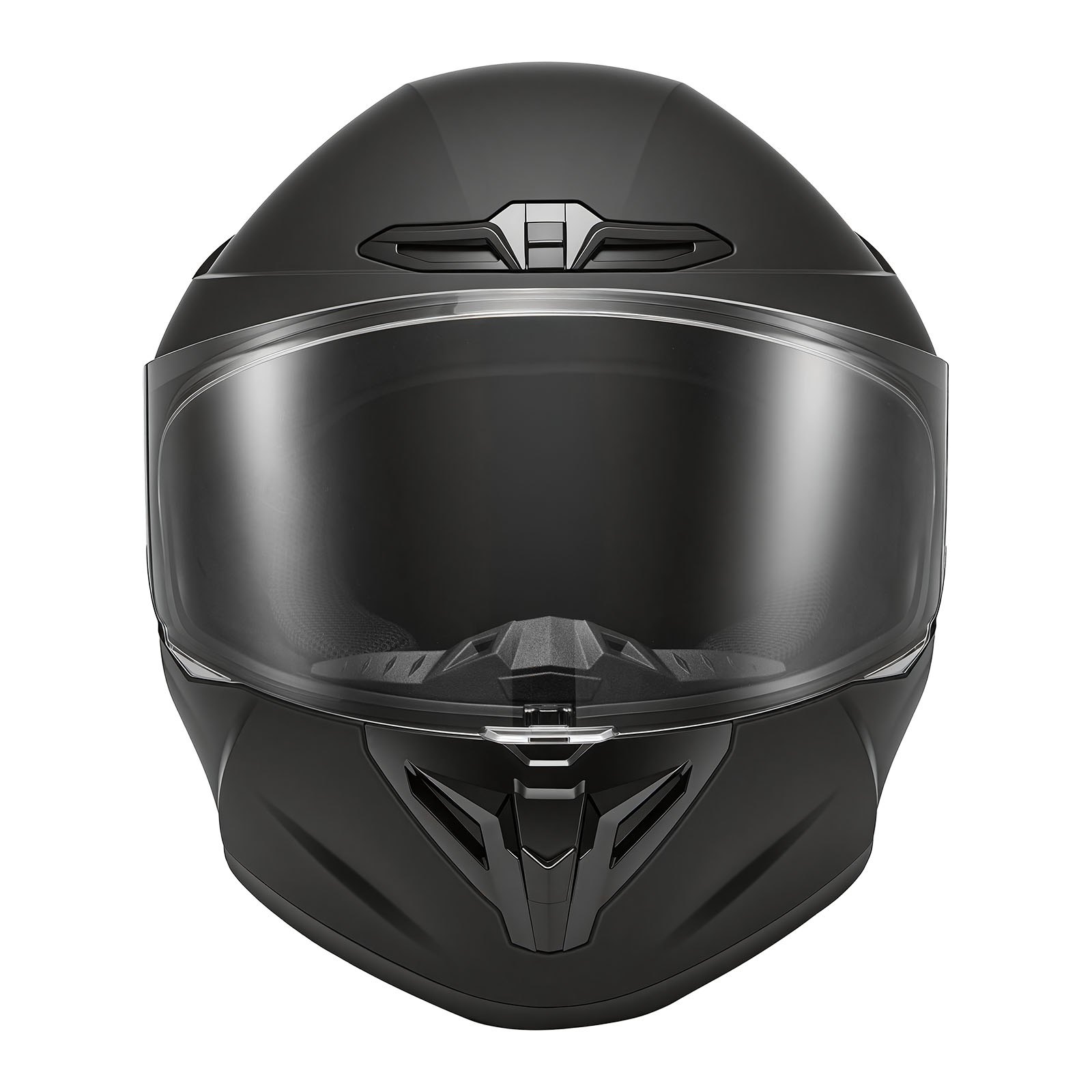 VEVOR Casco Integrale da Moto, Casco Integrale Taglia M con Visiera Trasparente per Motociclisti Omologato ECE 22,06 DOT con Tasche per Altoparlante Bluetooth, Calotta in ABS, Strato in EPS, Nero