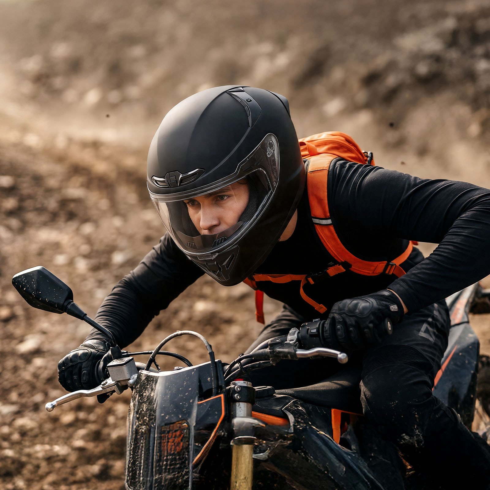 VEVOR Casco Integrale da Moto, Casco Integrale Taglia XL con Visiera Trasparente per Motociclisti Omologato ECE 22,06 DOT con Tasche per Altoparlante Bluetooth, Calotta in ABS, Strato in EPS, Nero