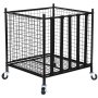 VEVOR Carrello Portaoggetti per Palline Sportive con Ruote, Gabbia da Basket con Chiusura a Chiave con Cinghie Elastiche, Organizzatore Porta Attrezzi Sportivi per Interni ed Esterni