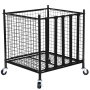 VEVOR Carrello Portaoggetti per Palline Sportive con Ruote, Gabbia da Basket con Chiusura a Chiave con Cinghie Elastiche, Organizzatore Porta Attrezzi Sportivi per Interni ed Esterni
