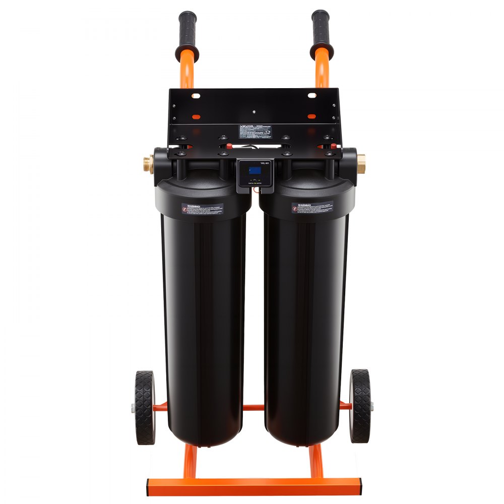 VEVOR Unità Demineralizzatore d'Acqua per Risciacquo Veicoli senza Aloni, Sistema di Deionizzazione d'Acqua con Ruote per Pulizia Camper con 2 Flaconi 4 Litri Resina Demineralizzante Tester TDS