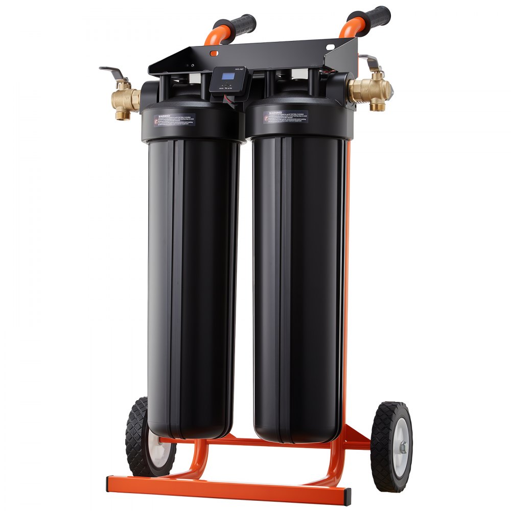 VEVOR Unità Demineralizzatore d'Acqua per Pulizia Auto, Sistema di Deionizzazione dell'Acqua per Risciacquo di Veicoli Finestre con Resina Demineralizzante 2 x 4 L, Valvola Deviatrice Tester TDS