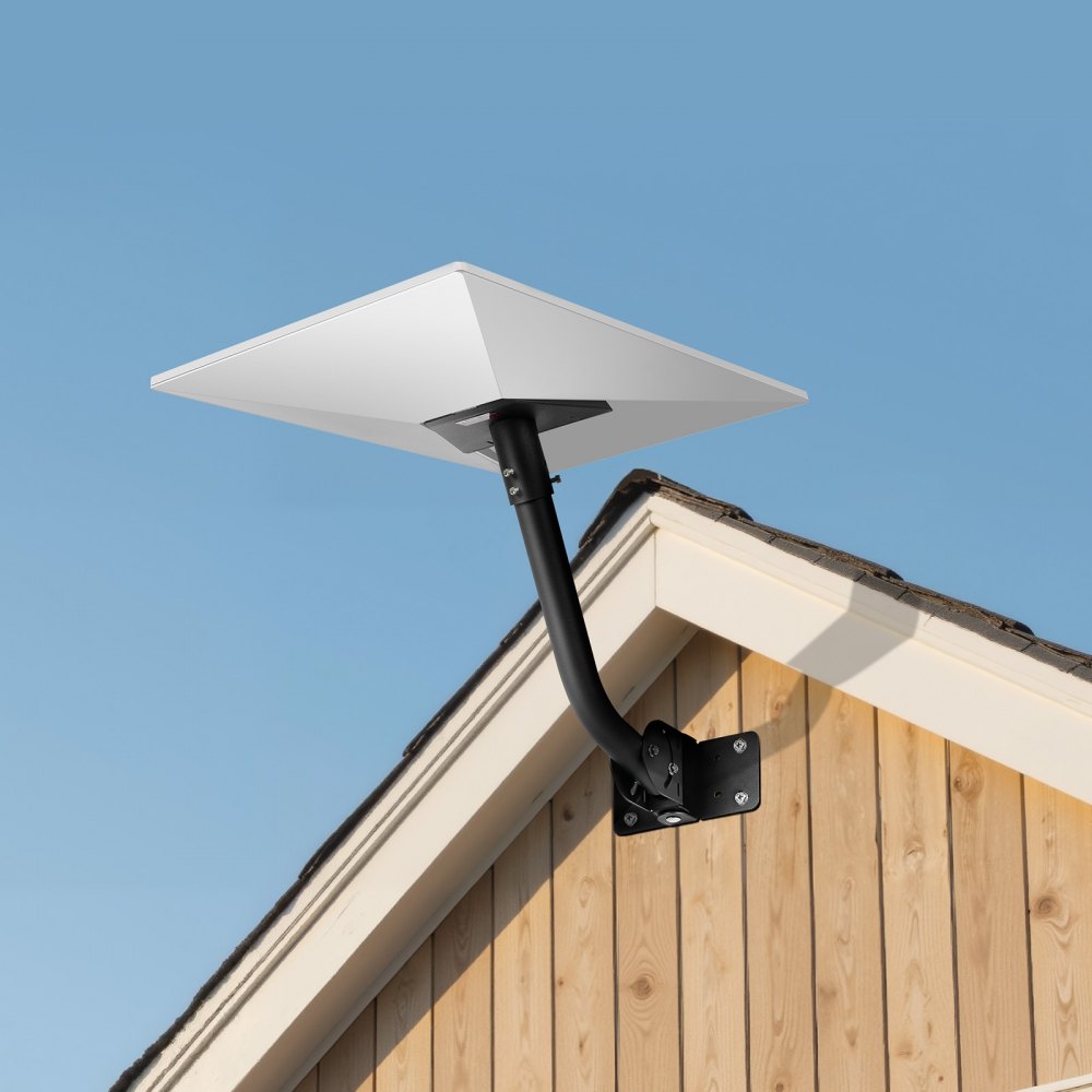VEVOR Supporto per Starlink Gen 3, Montaggio a Parete Angolo Regolabile, Kit Tubi Gen 3 Standard, Adattatore per Palo Starlink Lungo in Acciaio Compatibile con Gen3 e V3, Nero