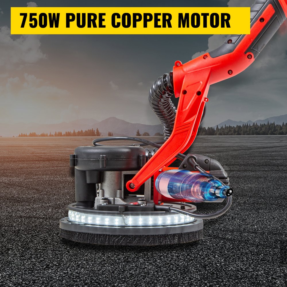 Levigatrice Estensibile Per Pareti Muro Soffitti Carteggiatrice 750w 225mm Led