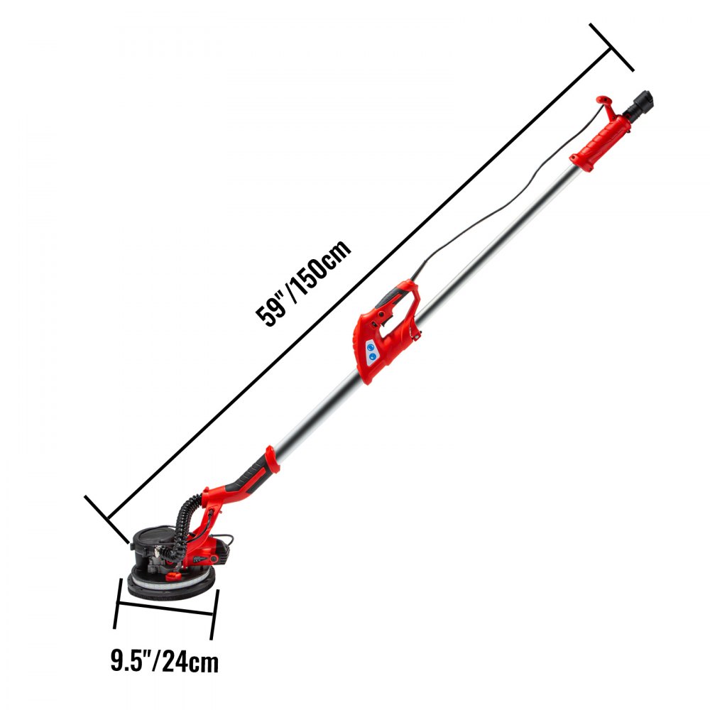 Levigatrice Estensibile Per Pareti Muro Soffitti Carteggiatrice 750w 225mm Led