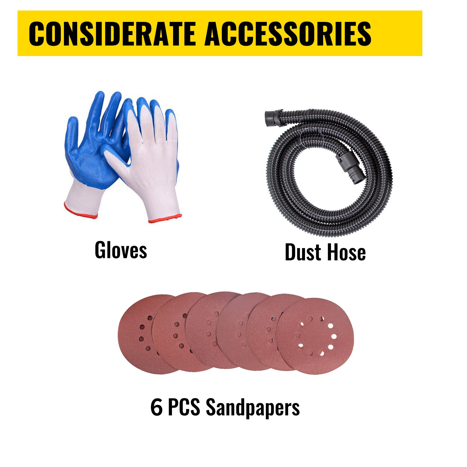 VEVOR Levigatrice Elettrica per Cartongesso Pieghevole 750W, Levigatrice per SegaCircolare a Velocità Variabile 800-1750 RPM