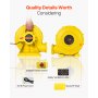VEVOR Ventilatore Gonfiabile, 750 / 950 W, Ventilatore Commerciale 0,745 / 0,969 kW, 3300 Giri/min, Ventilatore Elettrico per Castello Gonfiabile, Casa Divano Gonfiabile, Scivoli d'Acqua, Giallo