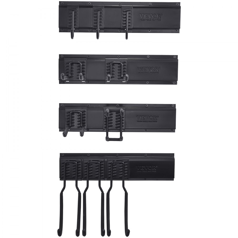 VEVOR Organizzatore per Attrezzi da Garage, Capacità di Carico Massima di 272 kg, Organizzazione Scaffale per Montaggio a Parete, Resistente, 10 Ganci Regolabili 1628x260x270mm, Attrezzi da Giardino