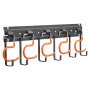 VEVOR Garage Tool Organizer 1727.2 mm 204 kg Wall Mount Garden Tool Rack, Heavy Duty Hanging Storage Organization, 4 Rails with 24 Fixed L-Hooks, 20 Adjustable S-Hooks, for Yard Tools, Shovel, Shed