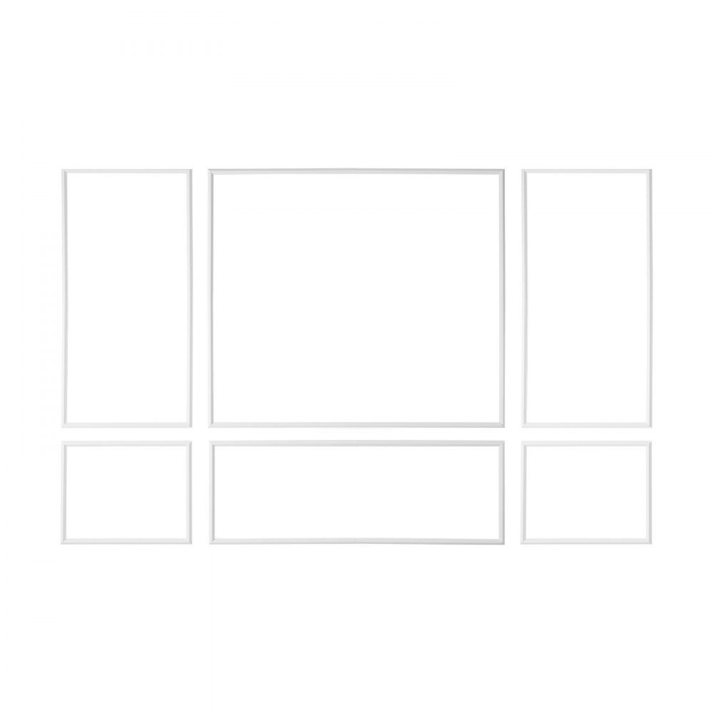 VEVOR Set di Modanature da Parete, Polistirene Leggero Verniciabile, Modanatura Decorativa per Pareti Facile da Installare per Arredamento d'Interni, Soggiorno, Camera da Letto, Casa, Bianco