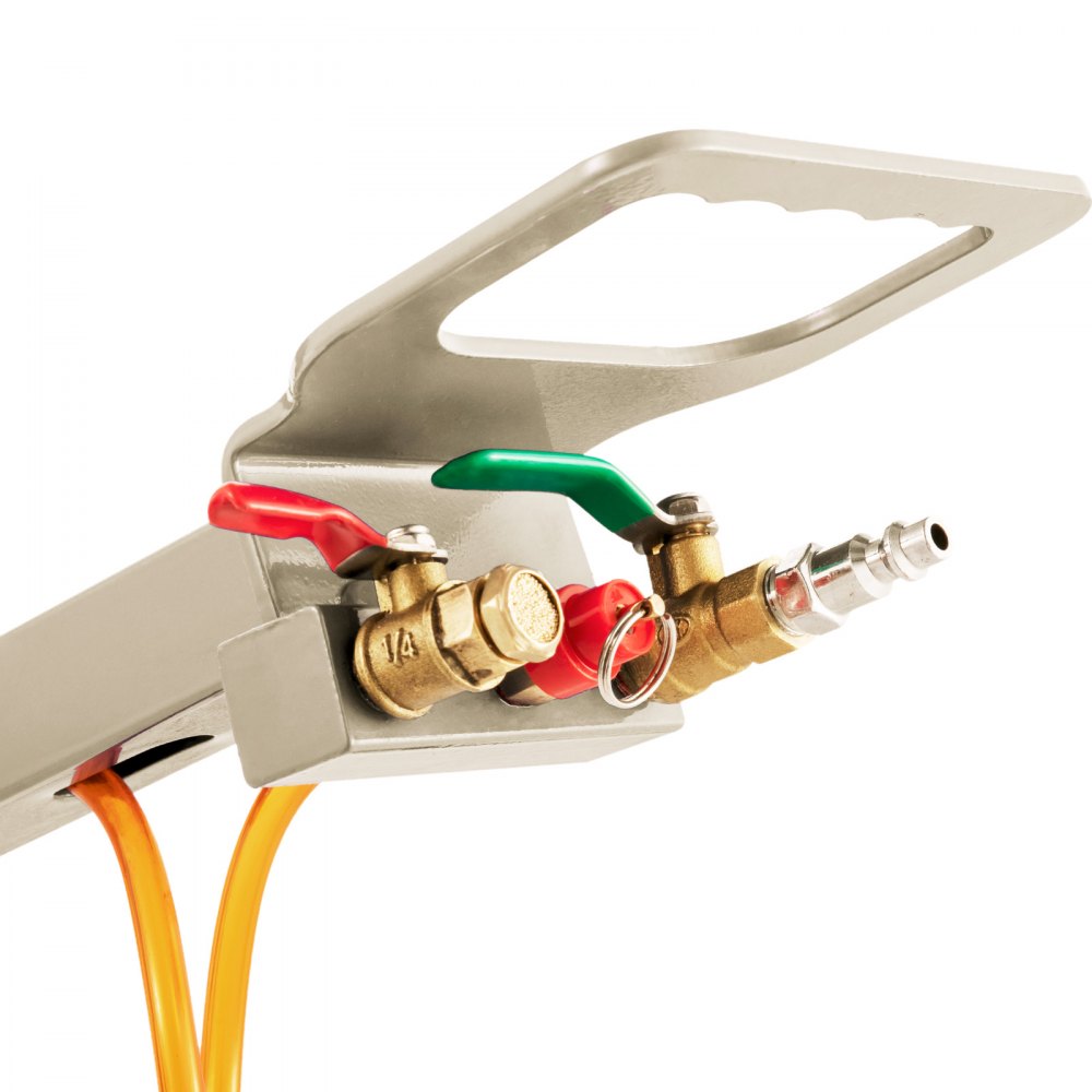 VEVOR Martinetto Pneumatico 3 Tonnellate, Cric Pneumatica ad Aria 3T 6600 Libbre, Presa Cric Sollevatore Pneumatica per Auto con Maniglia Pieghevole 3 Airbag, Gamma di Altezza 14-40 cm, Colore Bianco