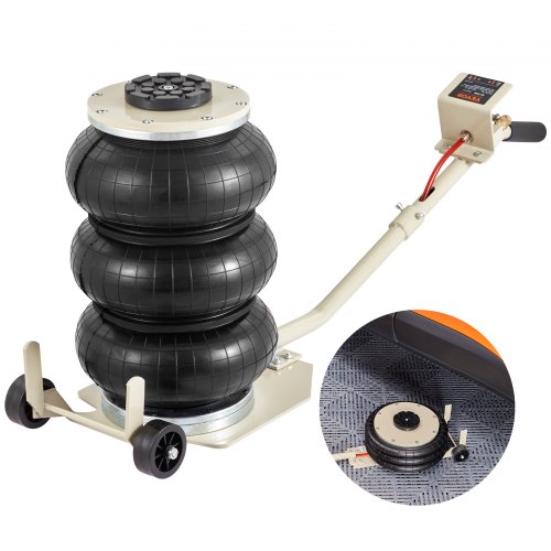 VEVOR Martinetto Pneumatico 3 Tonnellate Sollevamento 140-450 mm Martinetto Pneumatico 0,8-1,0 MPa, Martinetto Gonfiabile 3 Cuscini d'Aria per Riparazione Auto Manutenzione SUV Pickup Officina Garage
