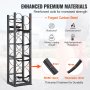 VEVOR Portabombole Gas, Capacità 3x13,6 kg e 3 Altre Piccole, Portabombole Refrigerante 32,5x33x119,7 cm, Scaffalatura in Acciaio per Freon, Gas, Ossigeno, Azoto