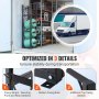 VEVOR Portabombole Gas, Capacità 3x13,6 kg e 3 Altre Piccole, Portabombole Refrigerante 32,5x33x119,7 cm, Scaffalatura in Acciaio per Freon, Gas, Ossigeno, Azoto
