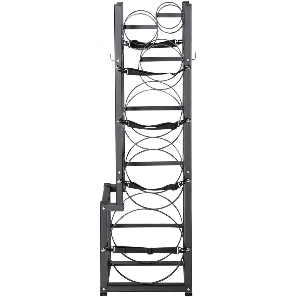 VEVOR refrigerant tank rack, with 1 x 50 lbs, 2 x 30 lbs and 3 additional small bottle tanks, cylinder tank rack 15.55 x 12.99 x 49.8 inches, refrigerant cylinder rack and brackets for Freon, gases