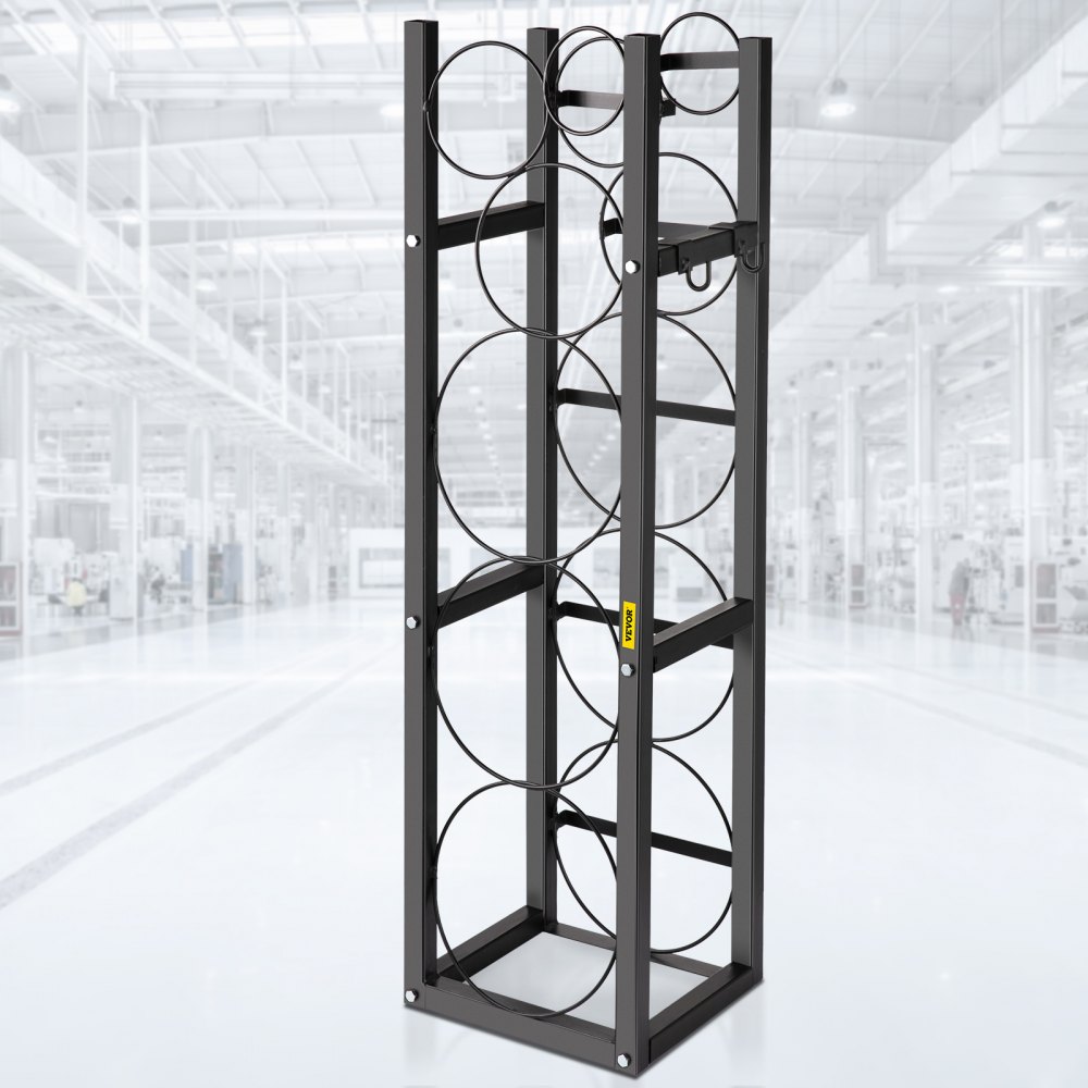 VEVOR Staffa per Bombole di Gas Refrigerante con Capacità da 30 libbre Ripiano, Rastrelliera per Bombola di Gas 46 x 13 x 4 pollici, Staffa per Bombola di Gas, Supporti per Bombole di Gas