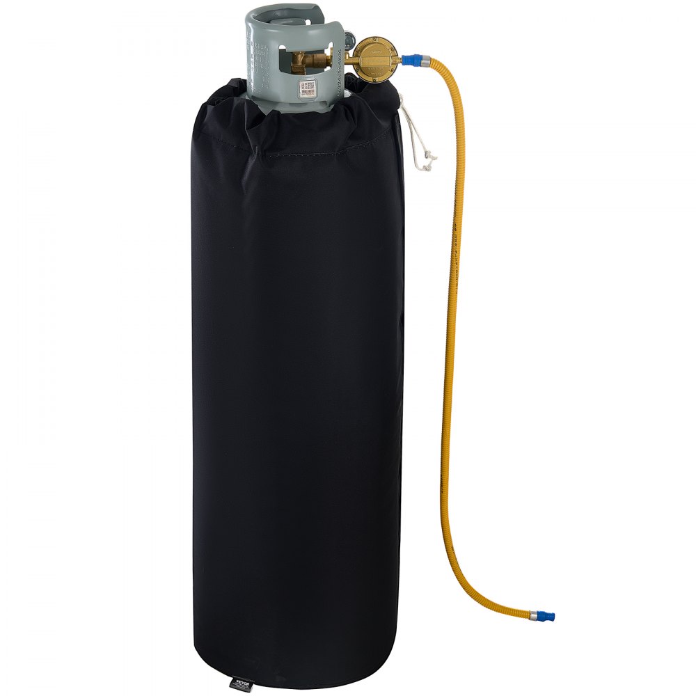 VEVOR Coperta Riscaldante per Serbatoio di Propano, 280 W, Copertura Isolata per Bombole di Gas da 45 kg, con Temperatura Regolabile, Tessuto Oxford Resistente e Impermeabile, 1350x1277x17mm, Nero