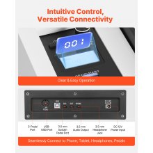 VEVOR Pianoforte Digitale a 88 Tasti Pesati, Tastiera Pianoforte Pesati con Altoparlante, Pedale Sustain, Adattatore CC, Supporto, 280 Toni, Connessione Wireless, per Principianti, Bianco