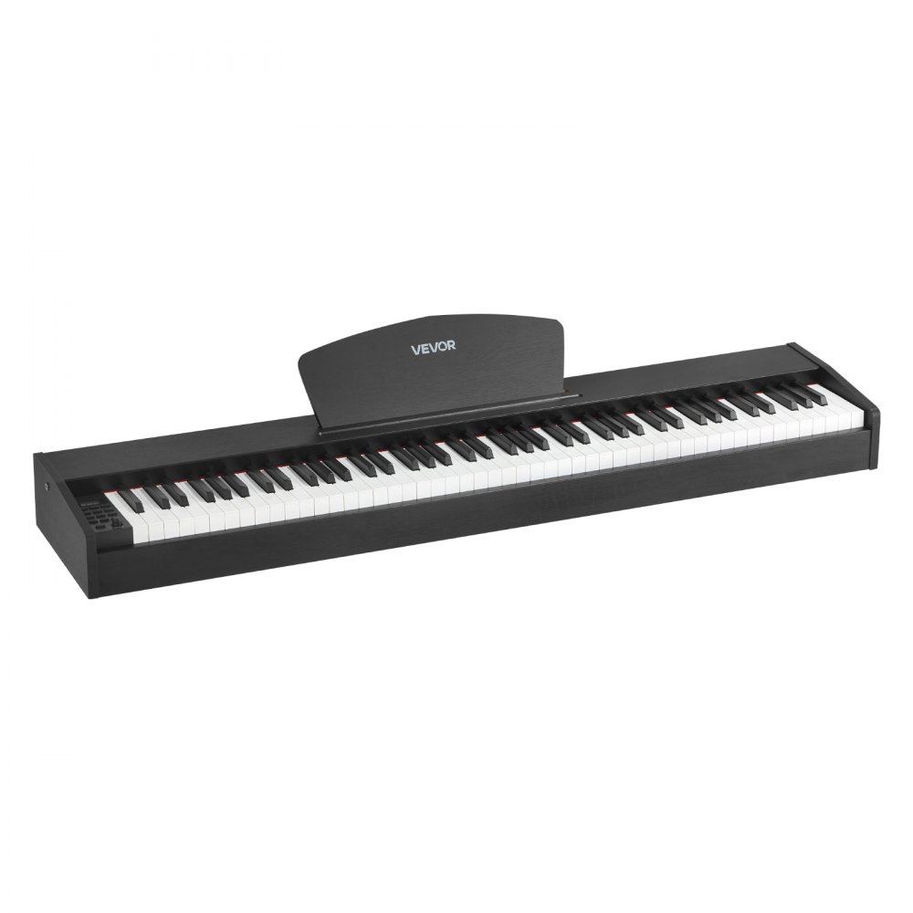 VEVOR Pianoforte Digitale a 88 Tasti, Tastiera Pianoforte con Altoparlanti, Funzione di Registrazione, 238 Toni, Connessione Wireless, per Principianti, Colore Nero, Senza Supporto