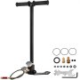 VEVOR Pompa PCP, pressione 4500 PSI (0-30 MPa), pompa a mano ad alta pressione, pompa di gonfiaggio dell'aria a 3 stadi, pompa con staffa di ricarica PCP, raffreddata ad acqua, nero, acciaio inossidab