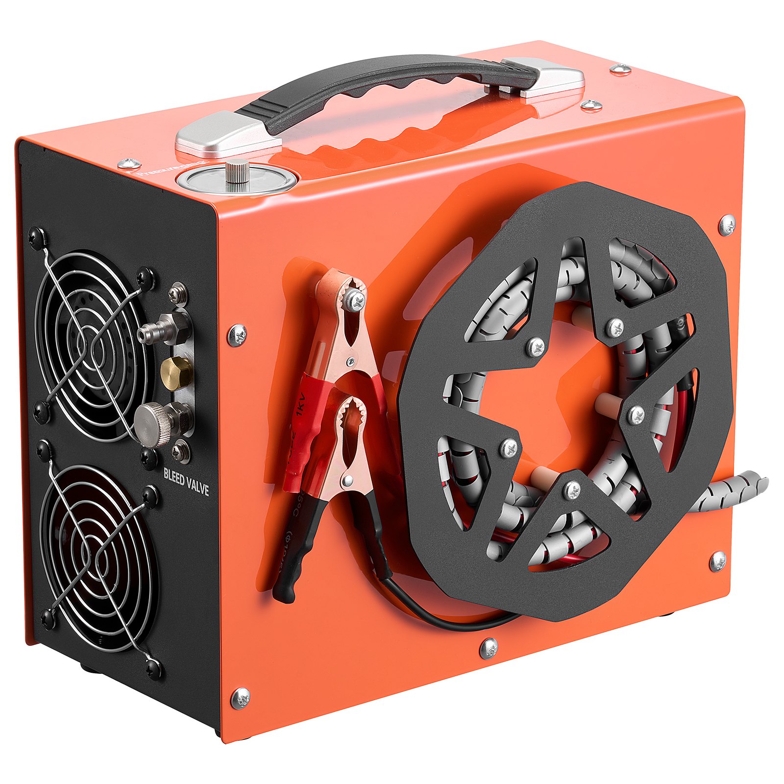 VEVOR Compressore ad Alta Pressione per PCP 4500 PSI 350W CC12V/CA230V, Compressore per Carabina PCP con Convertitore Integrato, Arresto Automatico, Portatile per Paintball, Armi ad Aria Compressa