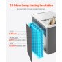 VEVOR Congelatore da Incasso, 455 x 305 x 385 mm, Contenitore per Ghiaccio Commerciale in Acciaio Inox, 27,1 Litri con Coperchio per Esterni, Set di Tubi di Scarico Incluso, per Vino Freddo