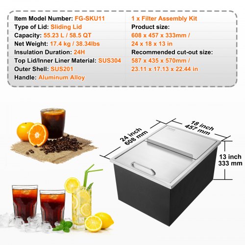Vaschetta Per Cubetti Ghiaccio Con Coperchio, 60 Mini Cubetti, 2 Vassoi, Contenitore E Paletta, Impilabile, Per Bevande E Cocktail