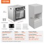 VEVOR Single Wall Oven, 24" Electric Built-in Wall Oven with 9 Cooking Functions, 2.68 Cubic Foot Electric Wall Oven, Heats Up to 200°C in 5 Minutes, 3550 W Electric Oven with Baking Rack and Baking Tray, Kitchen