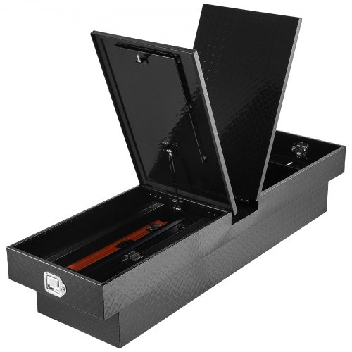 VEVOR Cassetta per Attrezzi per Camion 1771 x 507 x 331 mm Cassette degli Attrezzi con Serratura Impermeabili in Alluminio con Struttura a Diamante, Scatola per Camion per Camper Rimorchio, Nero