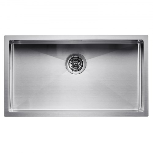 Lavello Sottopiano In Acciaio Inossidabile 304 Per Camper, 32,5x17,6x6,5 Cm, Scarico 40 Mm, Antigraffio, Per Roulotte E Barche