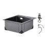 VEVOR Kitchen Sink, Built-in Sink, 40 cm Stainless Steel, Top-Mounted Sink, Single Bowl with Accessories, Household Sink for Motorhome Preparation Kitchen/Bar (Black)