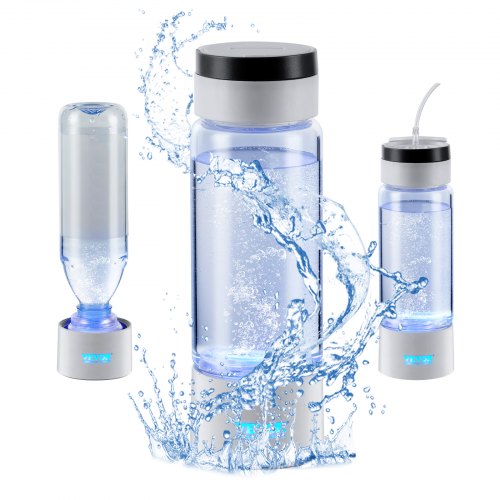 VEVOR Generatore di Bottiglie d'Acqua di Idrogeno, Macchina per Ionizzazione d'Acqua 380 ml, Macchina per Ionizzatore d'Acqua Ricca di Idrogeno Tecnologia SPE con Tubo Inalazione Nasale Autopulente
