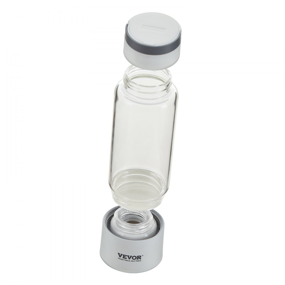 VEVOR Generatore di Bottiglie d'Acqua di Idrogeno, Macchina per Ionizzazione d'Acqua 380 ml, Macchina per Ionizzatore d'Acqua Ricca di Idrogeno Tecnologia SPE con Tubo Inalazione Nasale Autopulente