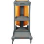 VEVOR Cleaning Trolley with 3 Compartments, Hygiene Trolley, Cleaning Trolley, 90.7 kg Load Capacity, Gray PP Mop Trolley, System Trolley with PVC Waste Bag, Suitable for Offices, Shopping Centers, Hotels