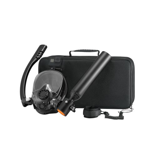 VEVOR Bombola Subacquea Portatile da 0,5 L con Maschera da Snorkeling Nero