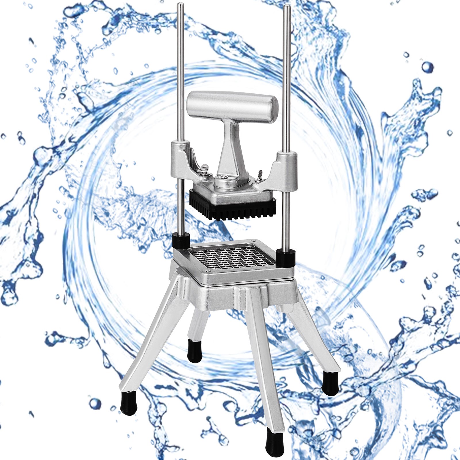 VEVOR Affettatrice per Frutta e Verdura 1/4 Pollici, Affettatrice Commerciale Manuale per Tagliapasta in Argento, Taglierina Manuale per Tritatutto Per Uso Professionale da Cucina per Alimenti