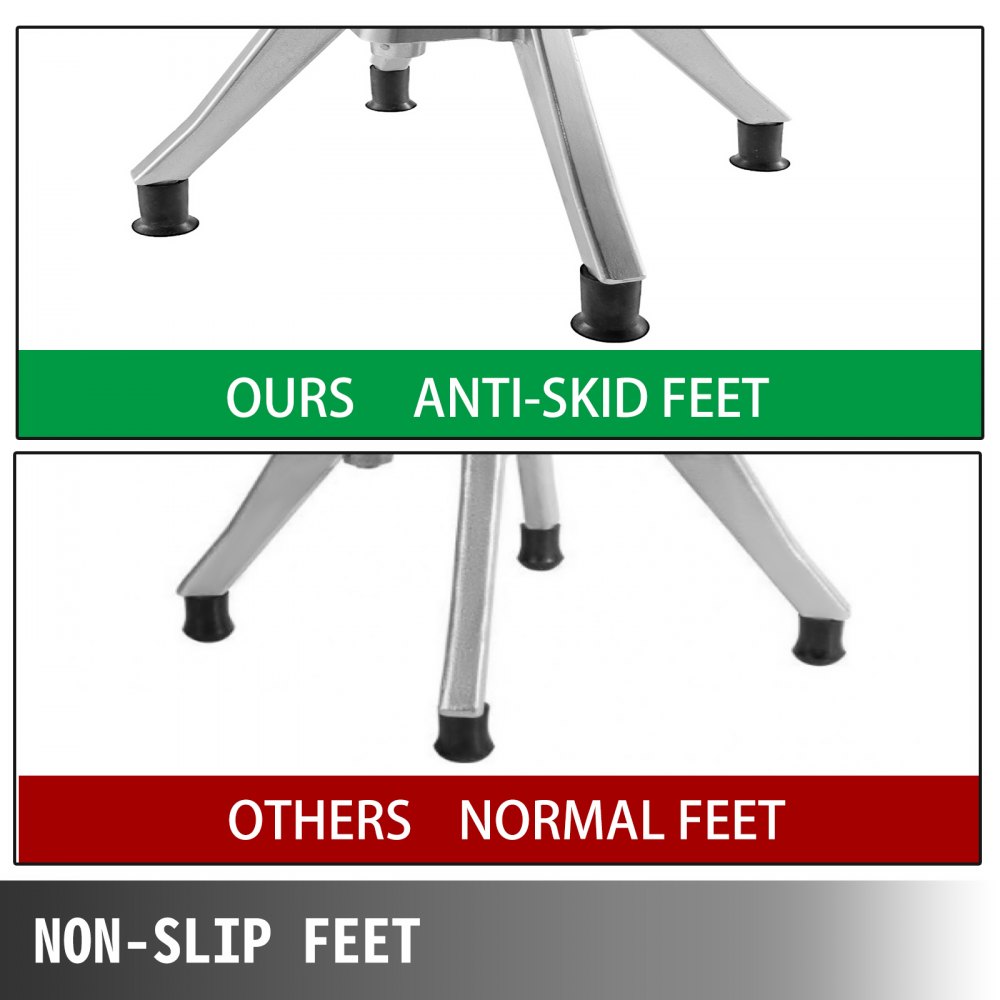 VEVOR Taglia Patate Fritte 1/2Pollici Tagliapatate Affettatrice per Verdure Taglia Patatine Fritte Tagliatutto Manuale Tritatutto Commerciale