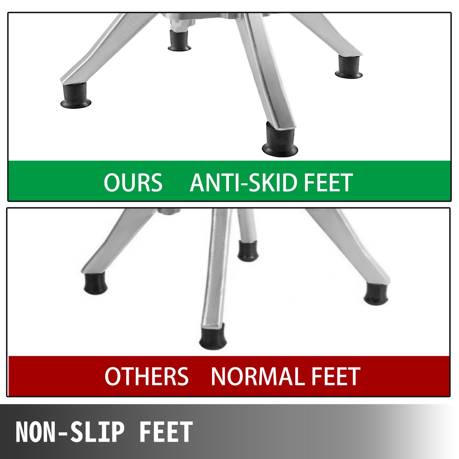 VEVOR Taglia Patate Fritte 1/2Pollici Tagliapatate Affettatrice per Verdure Taglia Patatine Fritte Tagliatutto Manuale Tritatutto Commerciale