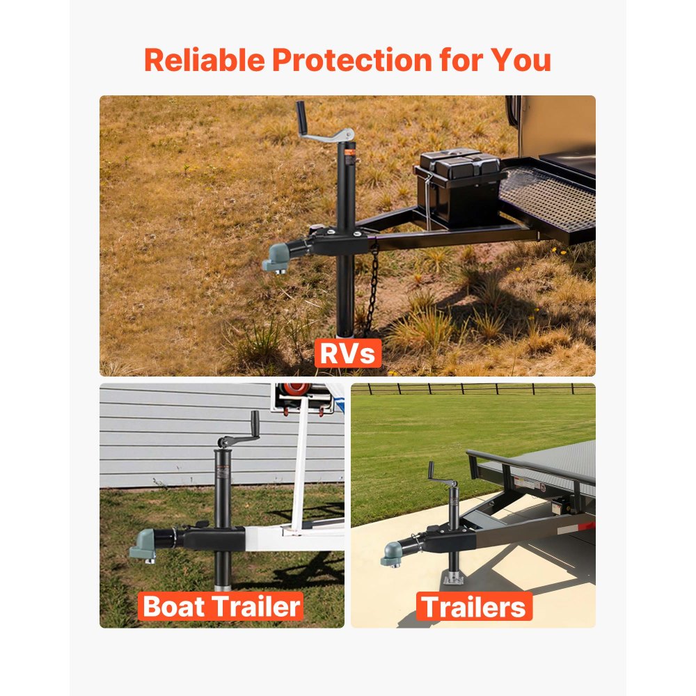 VEVOR Trailer Coupler Lock, Fits 58.6 mm Cast/Bulldog Trailer Couplers, Heavy Duty Trailer Hitch Lock with 3 Keys, Corrision-resistant, Anti-Theft Coupler Ball Locks for RV, Trailer, Boat, Black