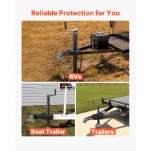 VEVOR Blocco di Sicurezza per Gancio di Traino, Compatibile con Ganci da 58,6 mm, con 3 Chiavi, Antieffrazione e Anticorrosione, Antifurto, per Camper, Roulotte e Barche, Peso del  6,1 kg