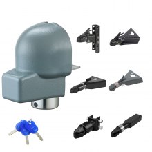 VEVOR Blocco di Sicurezza per Gancio di Traino, Compatibile con Ganci da 58,6 mm, con 3 Chiavi, Antieffrazione e Anticorrosione, Antifurto, per Camper, Roulotte e Barche, Peso del  6,1 kg