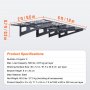 VEVOR 2 PZ 4x2 ft Scaffalature per garage Scaffalature per carichi pesanti montate a parete